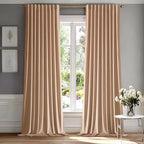 MIULEE Blush Beige Velvet Curtains 52x84 inches Luxury Blackout Curtains | by MIULEE
