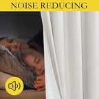 NICETOWN 100% Blackout Linen Texture Curtains 90 inches Long, Thermal Insulated - Image 4