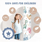 Personalized Name Growth Chart for Kids, Watercolor Dinosaur Height Measurement Chart for Children's Growth, Suitable for Both Boys and Girls, Removable and Easy to Store, Lightweight