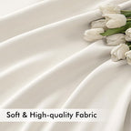 MIULEE Ivory Back Tab Blackout Curtains 52x90 Inch Long 2 Panels Set | Rod - Image 6