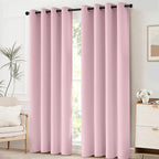 Yakamok Room Darkening Curtains 52x84 inch Long Pink-Living Room | 2 panels - Image 2