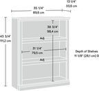 Sauder Miscellaneous Storage 3-Shelf Bookcase/ Book shelf, Washington Cherry finish