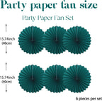 Green Birthday Decorations,DIY Green Paper Fans Hanging Decoration ,Party Supplies Party Fans 16in, Cactus Party Decorations,Wedding Graduation Events Accessories 30 Color DIY Set (Blackish Green)