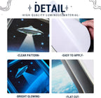 Quanhaigou Glow in The Dark 3D Space Wall Decals, Set of 3 Galaxy Window Stickers for Wall,Planet Themed Room Decor for Kids Boys