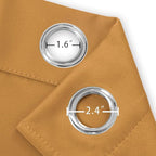Blackout Curtains 66 x 95 inch/Mustard Yellow Curtains Set of 2 Panels/Thermal - Image 5