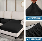 H.VERSAILTEX Sectional Couch Covers 4 Pieces Sofa Seat Cushion Covers L Shape - Image 7