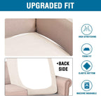 H.VERSAILTEX Super Stretch Individual Chaise Cover Sectional Couch Covers for L Shaped Sofa Both Left/Right Featuring Thick Jacquard Textured Twill Fabric (1 Piece Chaise Cover Large, Ivory)
