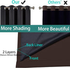Yakamok Chocolate Brown Blackout Curtains 84 Inches Long 52" Wide, 1 Panel | - Image 5