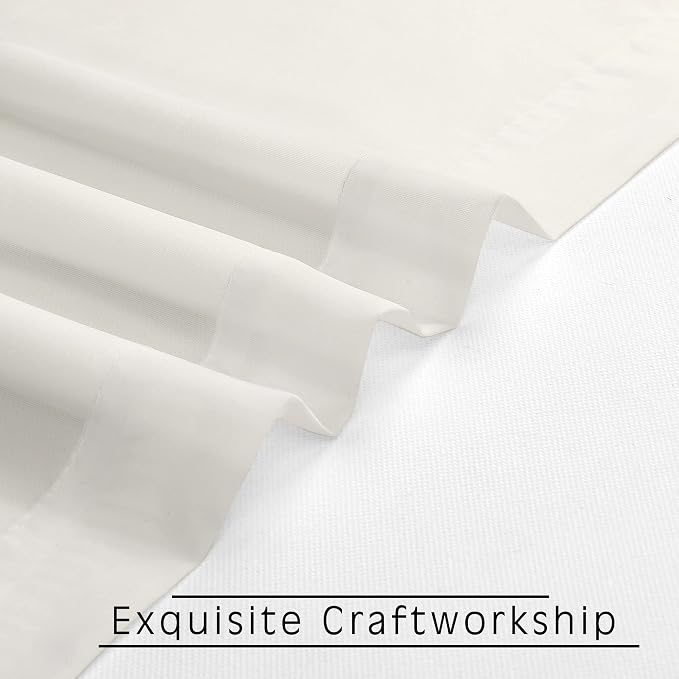 Sheer Curtains Ivory 144 inch Extra Long, Elegant and Airy Drapes Translucent - Image 5