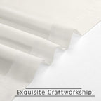 Ivory Sheer Curtains 84 Inch Length 2 Panels - Image 5