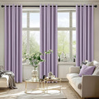 MIULEE Blackout Curtains for Bedroom 2 Panels 40 x 72 Inch Long Lilac | Thermal - Image 6