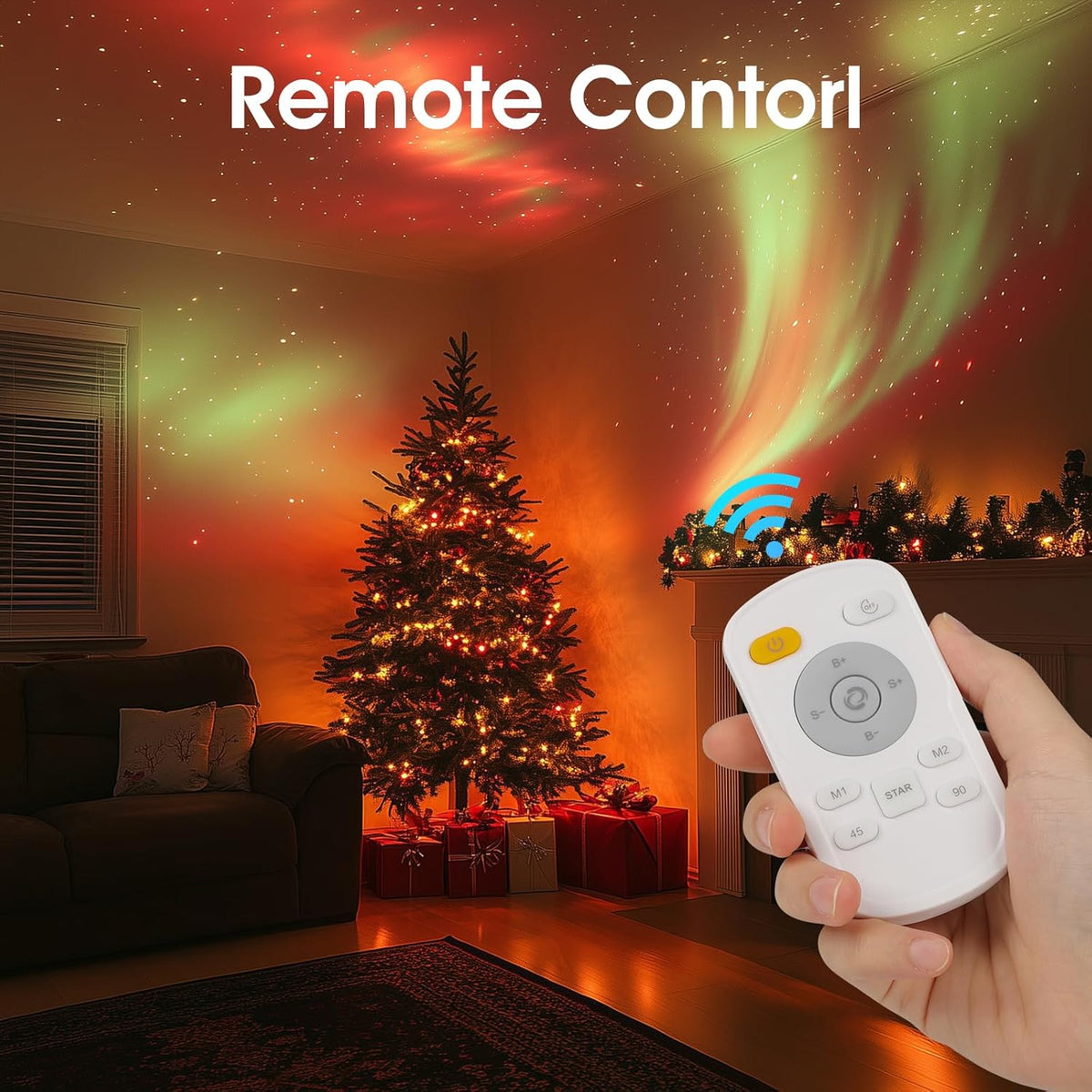 deerdance Star Projector, Northern Lights Galaxy Projector for Bedroom, Kids Night Light Aurora Projector for Ceiling with 8 Modes Timer and Remote for Room Decor, Birthday Gift Toy for Kids Children