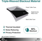 ChrisDowa Blackout Curtains for Bedroom and Living Room 120 Inches Long | 2 - Image 4