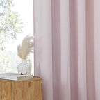 NICETOWN Blush Pink Short Linen Curtains - Image 5