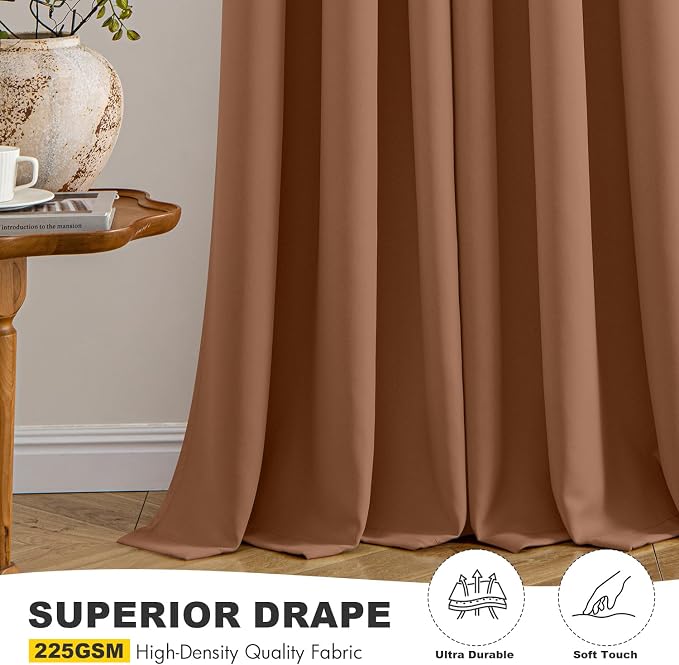MIULEE Blackout Curtains for Bedroom 2 Panels 40 x 72 Inch Long Sun Baked | - Image 5