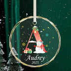 Personalized Christmas Ornaments with Initial Name, Acrylic Custom Monogram Initial A-Z Christmas Ornament 2025 for Kids Family Friends, Customized Letter Name Ornaments for Christmas Tree Decorations