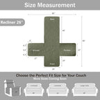 Green Recliner TV Chair Covers, Quilted Décor Water-Repellent Medium Lazy Boy - Image 7