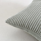 Fancy Homi 2 Packs Grey Big Decorative Throw Pillow Covers 24x24 Inch for Couch Bed, Rustic Farmhouse Boho Home Decor, Soft Corss Corduroy Patchwork Accent Square Gray Cushion Case 60x60 cm