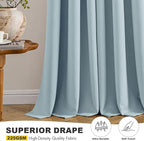 MIULEE Blackout Curtains for Bedroom 2 Panels 40 x 72 Inch Long Slate Blue | - Image 5