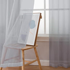 Light Grey Sheer Curtains 78 inches Long 2 Panels Set - Image 7