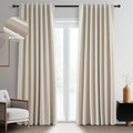 Topfinel Beige 90 Inch Thermal Blackout Curtains by Topfinel