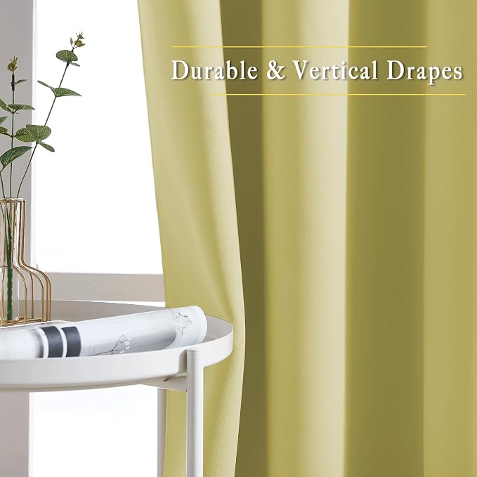 NICETOWN Paler Yellow Blackout Curtains - Image 5