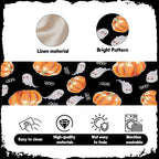 Halloween Table Runner Spooky Ghost Pumpkin Table Runner for Home Party Holiday Indoor Outdoor Table Decoration Halloween Table Decoration Kitchen Dining Table Decor 13 x 72 Inch (Black)