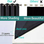 Yakamok Cream 100% Blackout Curtains 45 Inches Long - Image 5