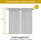 Aqua Kitchen Sheer Curtains for Bedroom Living Room 45 Inch Length, Soft Solid - Image 2