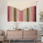 IOWER Large Macrame Wall Hanging Boho Wall Decor Large Scale Tie-Dye Yarn Living Home Room Boho Wall Decor for Bedroom Home Wall Art 57" W x 35" L