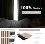 Topfinel Linen Blackout Curtains 86 Inches Long 2 Panels - Image 4