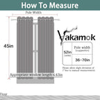 Yakamok Room Darkening Curtains 52x45 inch Length Beige-Living Room | 2 panels - Image 6