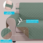 U-NICE HOME Large Sofa Cover Reversible Couch Cover, Pet Friendly, Elastic - Image 3