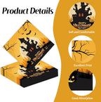 50 Pcs Halloween Napkins 6.5 x 6.5 inch, Pumpkin Bat Ghost Paper Napkins Disposable Holiday Cocktail Napkins for Dinner Bathroom Halloween Party Decorations