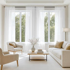 MIULEE White Sheer Curtains 72 Inches Long 4 Panels 54 x 72 Inches | Light by MIULEE