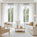 MIULEE White Sheer Curtains 72 Inches Long 4 Panels 42 x 72 Inches | Light by MIULEE