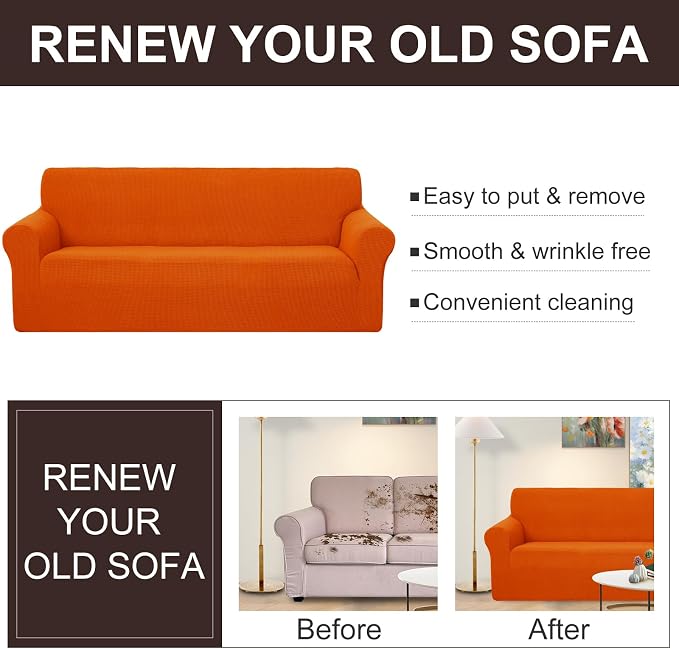 U-NICE HOME Oversized Stretch Couch Cover Slipcover, 1-Piece Sofa cover - Image 4