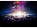 artgeist Premium Wall Mural Galaxy 138x101 in - Non-Woven Wallpaper Fleece Wall Decor Photo Print Picture Image Design Home Mural Cosmos Sky Star Cloud Purple i-A-10009-a-a