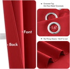 MIULEE Blackout Curtains for Bedroom 2 Panels 40x63 Inch Long Christmas Red | - Image 4