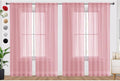 SpaceDresser Sheer Blush Curtains 4 Panels Rod Pocket Semi-Sheer Curtain 72 by SpaceDresser