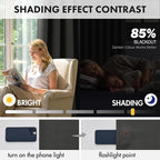 MIULEE 4 Panels Set Dark Grey Blackout Curtains 63 Inch Length Bedroom | - Image 4