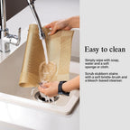 Placemats Set of 6 - Easy Clean Woven Vinyl Placemats for Dining Table, Indoor/Outdoor Place Mats, Washable PVC Table Mats（Gold Cube）