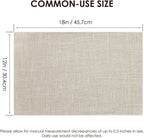 Placemats Set of 8, Bilayer Thickened Linen Place Mats Heat Resistant Machine Washable Wrinkle Free Carefully Selected Polyester Mats for Kitchen/Dining/Coffee Table (Cream Beige)