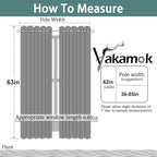 Yakamok Room Darkening Curtains 62x63 inch Length Light Beige-Living Room | 2 - Image 7