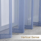 Chyhomenyc Sheer Curtains 72 Inch Length 2 Panels - Image 6