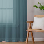 Sheer Curtains, 63 inch Length Set of 2, Rod Pocket Light Weight Voile Curtains - Image 7