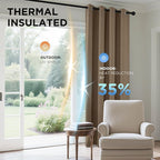 Joydeco Blackout Curtains 72 Inch Length 2 Panels Set, Thermal Insulated Long - Image 4