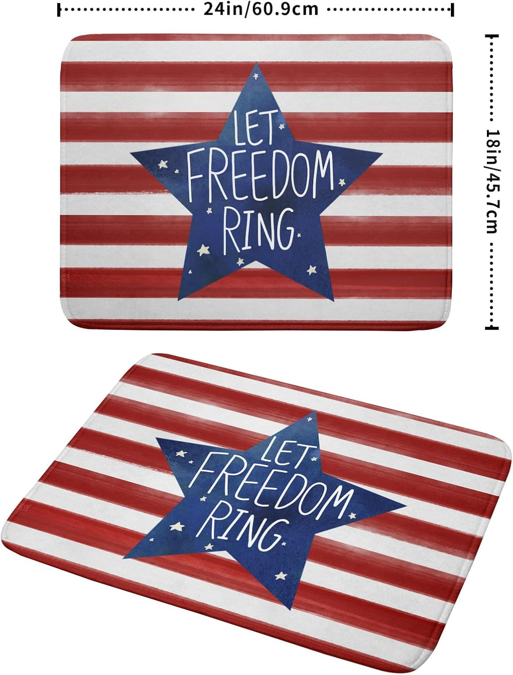 4th of July Dish Drying Mat for Kitchen Counter Patriotic Absorbent Reversible Microfiber Kitchen Countertop Protector Dishes Pad Large 18x24 inch