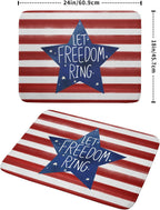 4th of July Dish Drying Mat for Kitchen Counter Patriotic Absorbent Reversible Microfiber Kitchen Countertop Protector Dishes Pad Large 18x24 inch