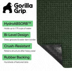 GORILLA GRIP® Ultra Absorbent Front Door Mat Outside Entrance, Traps Dirt and - Image 3